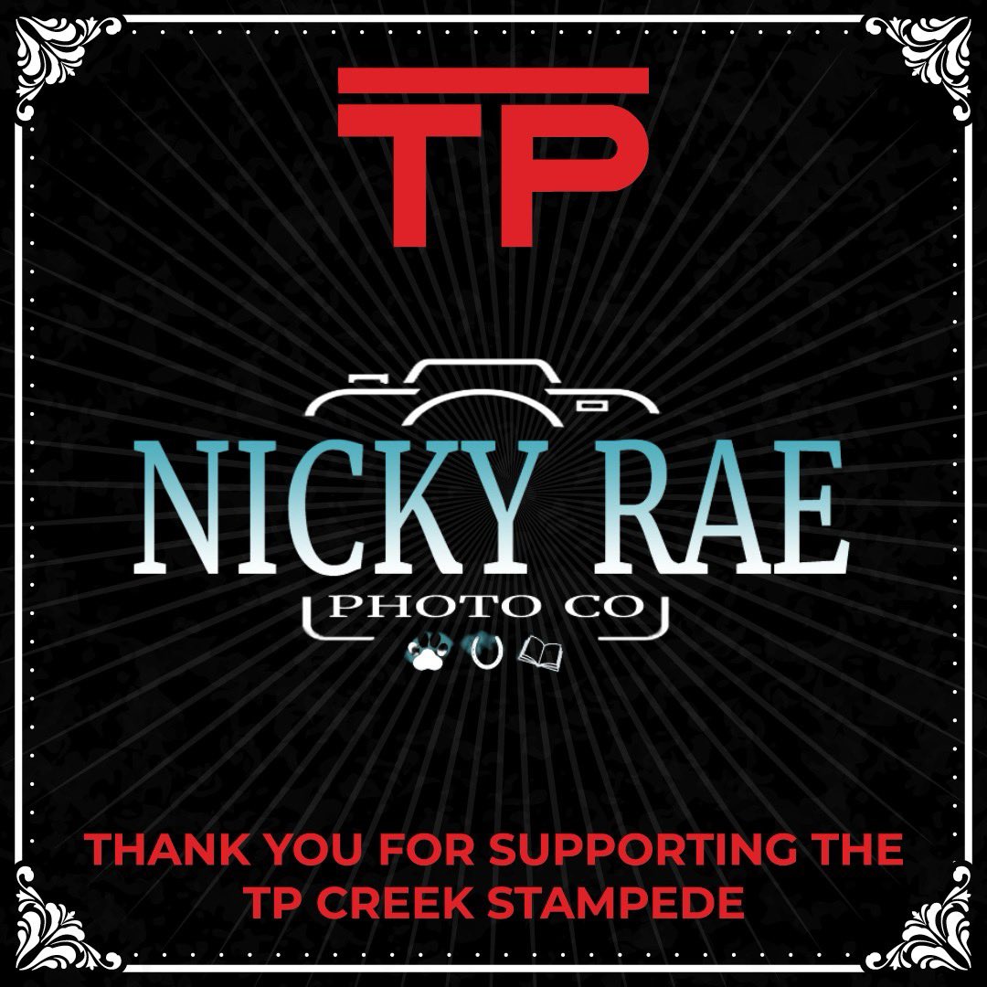 ✨PLATINUM PISTOL SPONSOR✨

The Teepee Creek Stampede Association would like to thank Nicky Rae Photography for her continuous support of the Teepee Creek Stampede. 

Your talent is appreciated year after year.