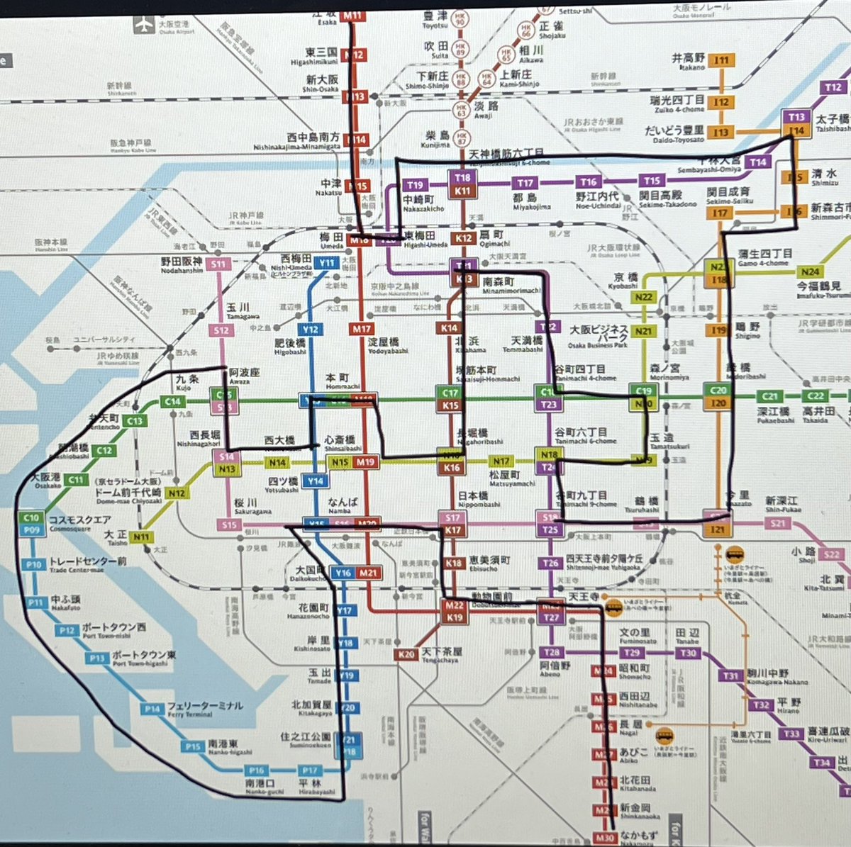 train_travel696's tweet photo. 挑戦者求む！Osaka Metroが導き出した一筆書きの最長ルートとは！【Metro News #78】 https://t.co/hNuKiB5KVe @YouTubeより
大阪メトロさんに対抗して笑
自分なりに1筆書き考えてますが、公式さんより越える80キロ台に達するか…
今里ライナーは使用不可？
#大阪メトロ
#1筆書き
#最長ルート https://t.co/4yhjogRFZJ