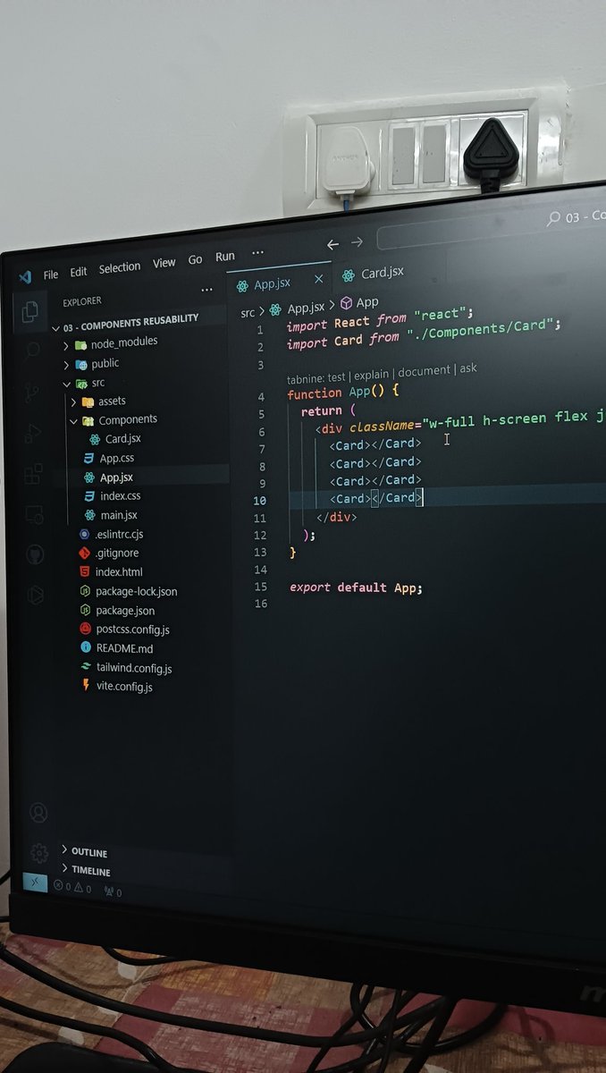 hardikkk04's tweet photo. Day 3: Moving forward with React js https://t.co/cH46u4Civ3