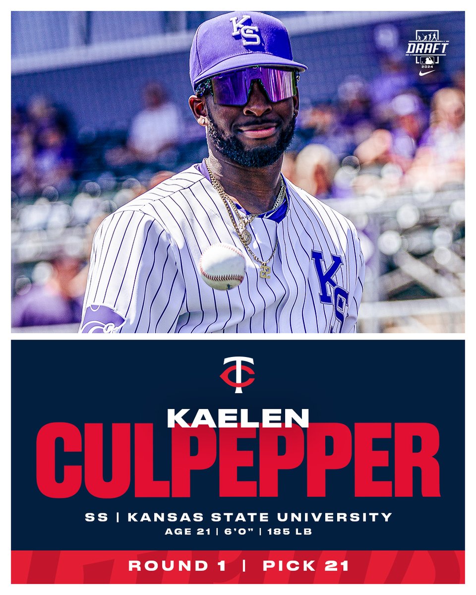 Ok Kaelen! 

With the 21st pick in the 2024 #MLBDraft, we have selected Kaelen Culpepper.
