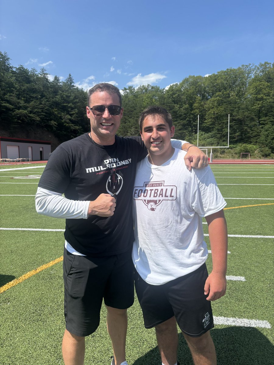 racomb54's tweet photo. Thank you @Coach_Mul for the invite to todayβs cannot! Great environment to learn, compete, and improve! Great energy at #LockHaven Very impressed! @coachpetite @CoachNVoorhees @GreenmenFB https://t.co/KEDaKoDQze