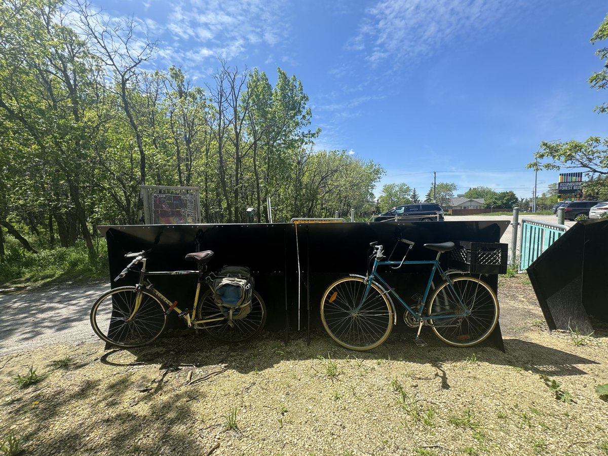 WpgBikeRacks's tweet photo. Wpg Bike Rack 086: Assiniboine Forest.

I've been trying to see more of the city lately, so we cycled to the forest for a little hike. 

No bike racks tho, unless you count these things, which I do. 

I have to, it's like the whole point of this account. https://t.co/jGUS4MjTOf