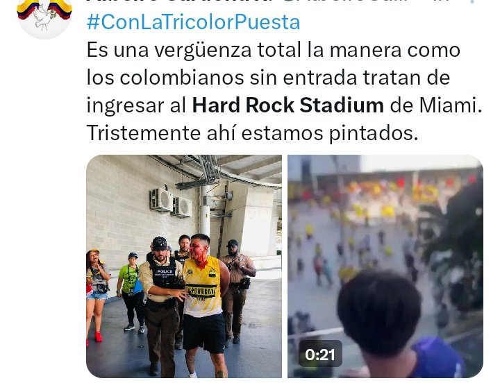 18edwin1's tweet photo. Que pena  #Sudamericana  que pena #Colombia  que. Pena #hard_rock https://t.co/Dl603lYfAT