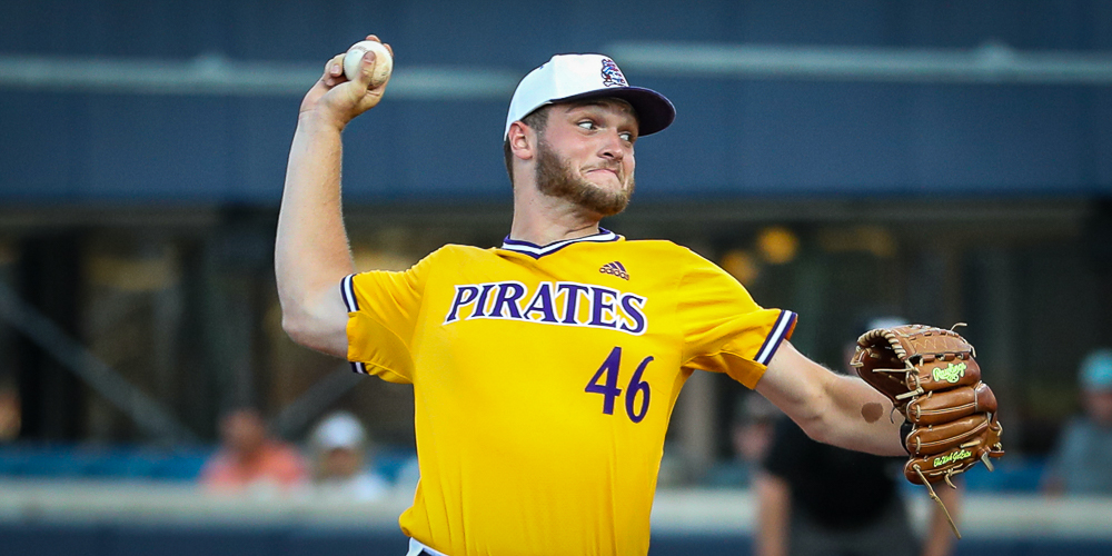 Congratulations to <a href="/ECUBaseball/">ECU Baseball</a> RHP Trey Yesavage on being selected No. 20 overall (slot value: $4,073,400) in the 2024 MLB Draft by the <a href="/BlueJays/">Toronto Blue Jays</a>.

Came back from collapsed lung late in season to outduel Chase Burns in regional elimination game.