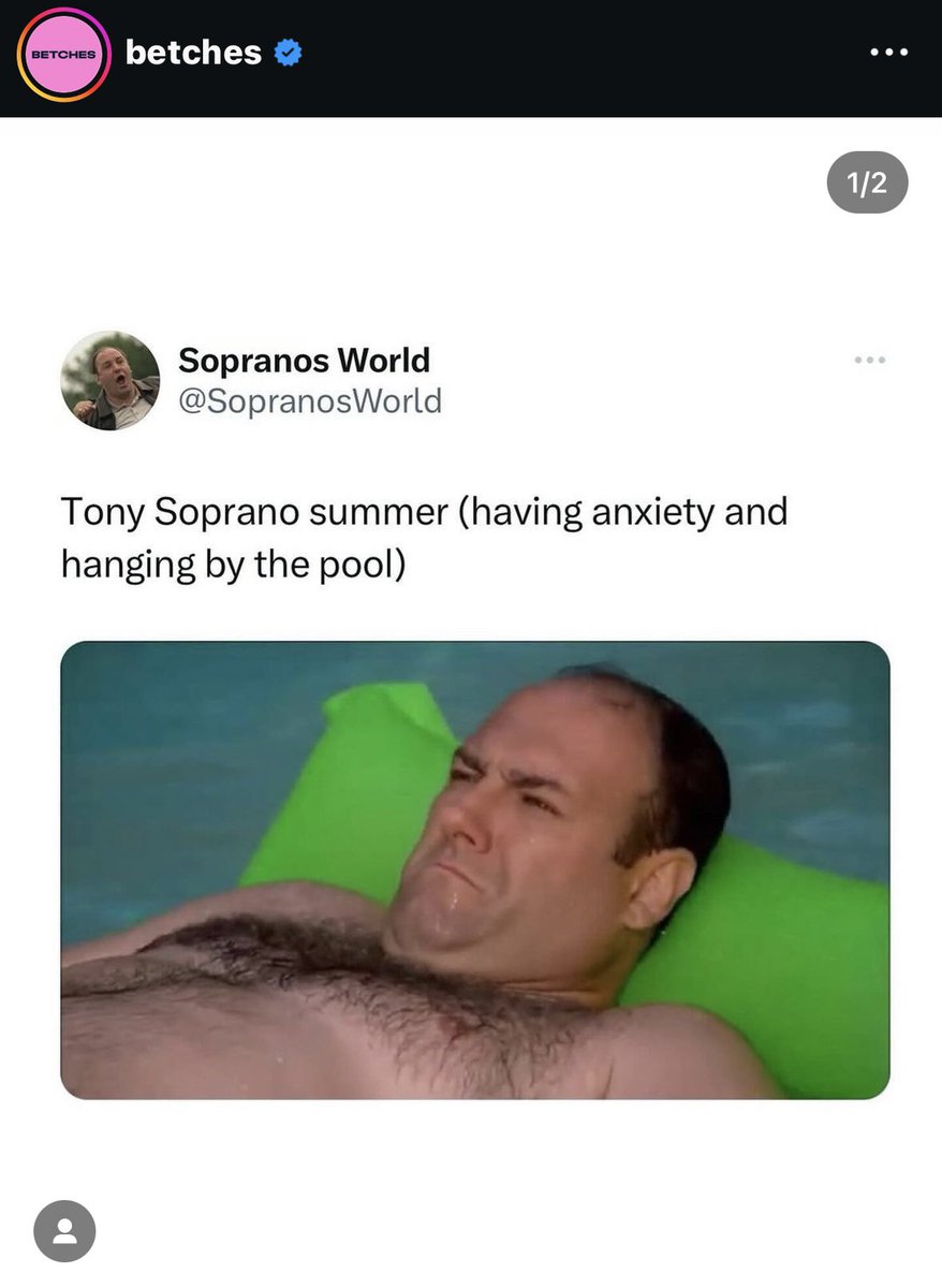 whaddupmads's tweet photo. Tony Soprano summer forsure https://t.co/i56lzUpFha