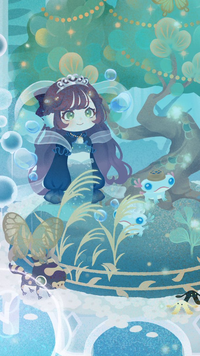 「今回のマハラバザールは水中系だった! 確定枠じゃなかったけど欲しかった人魚コスが」|とこにっきのイラスト
