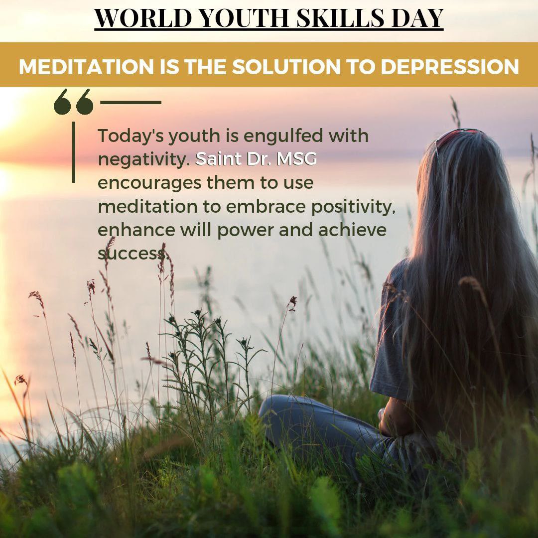 jashanskater14's tweet photo. The success of a Nation always depends on the success of its youth. Saint Dr. MSG Insan encourages them to meditate, which helps them to connect with their inner strengths further leads to success.
#WorldYouthSkillsDay https://t.co/3bCvnG3kLU