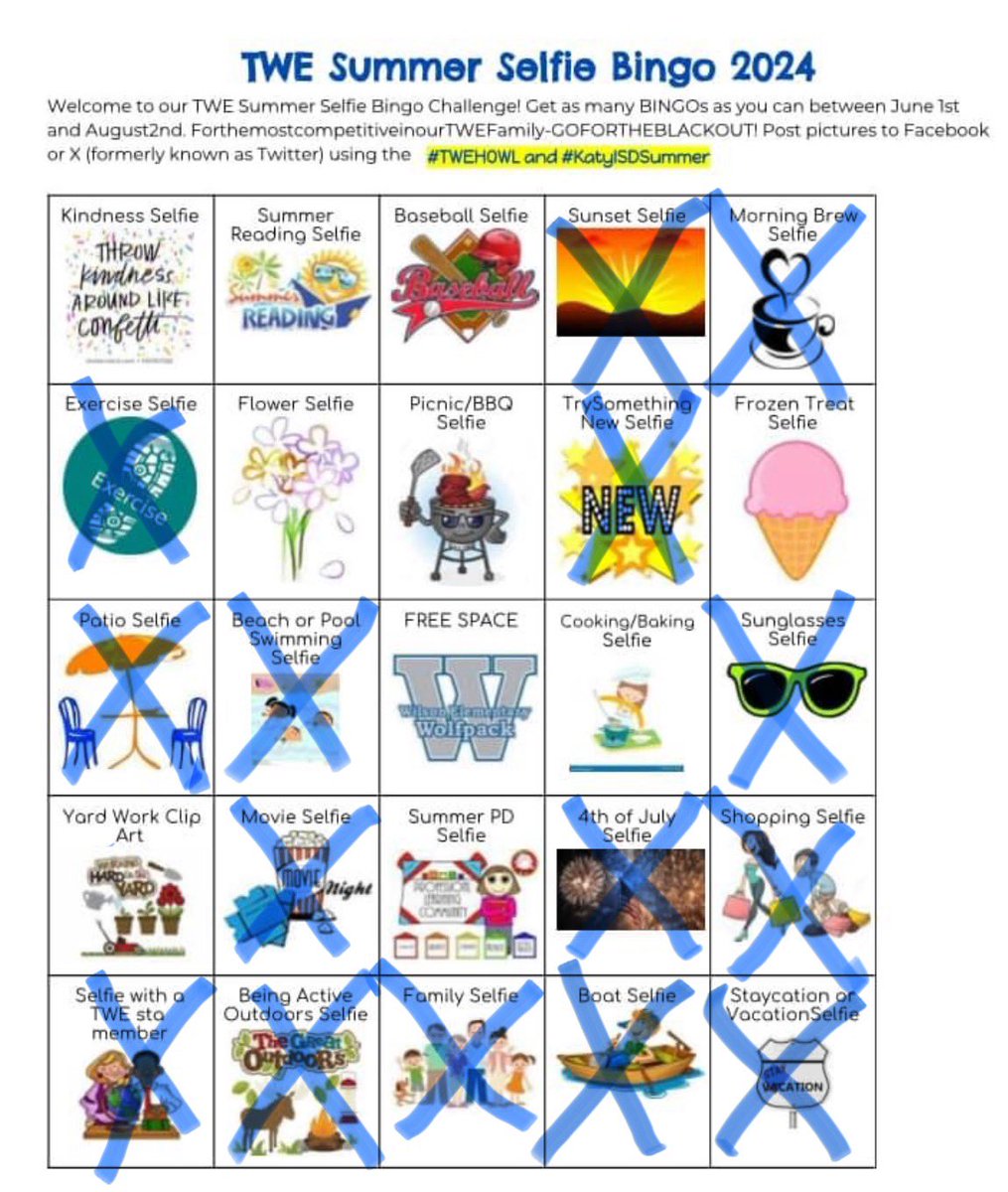 Enjoying the beautiful sunset and cooler temps. #twehowl #katyisdsummer