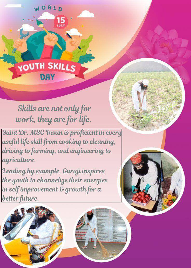 _Iam_Sahil's tweet photo. Today's youth is engulfed with
negativity. Saint Dr MSG Insan encourages them to use meditation to embrace positivity, enhance will power and achieve success
#WorldYouthSkillsDay
#WorldYouthSkillsDay2024 https://t.co/Zof51wv8pW
