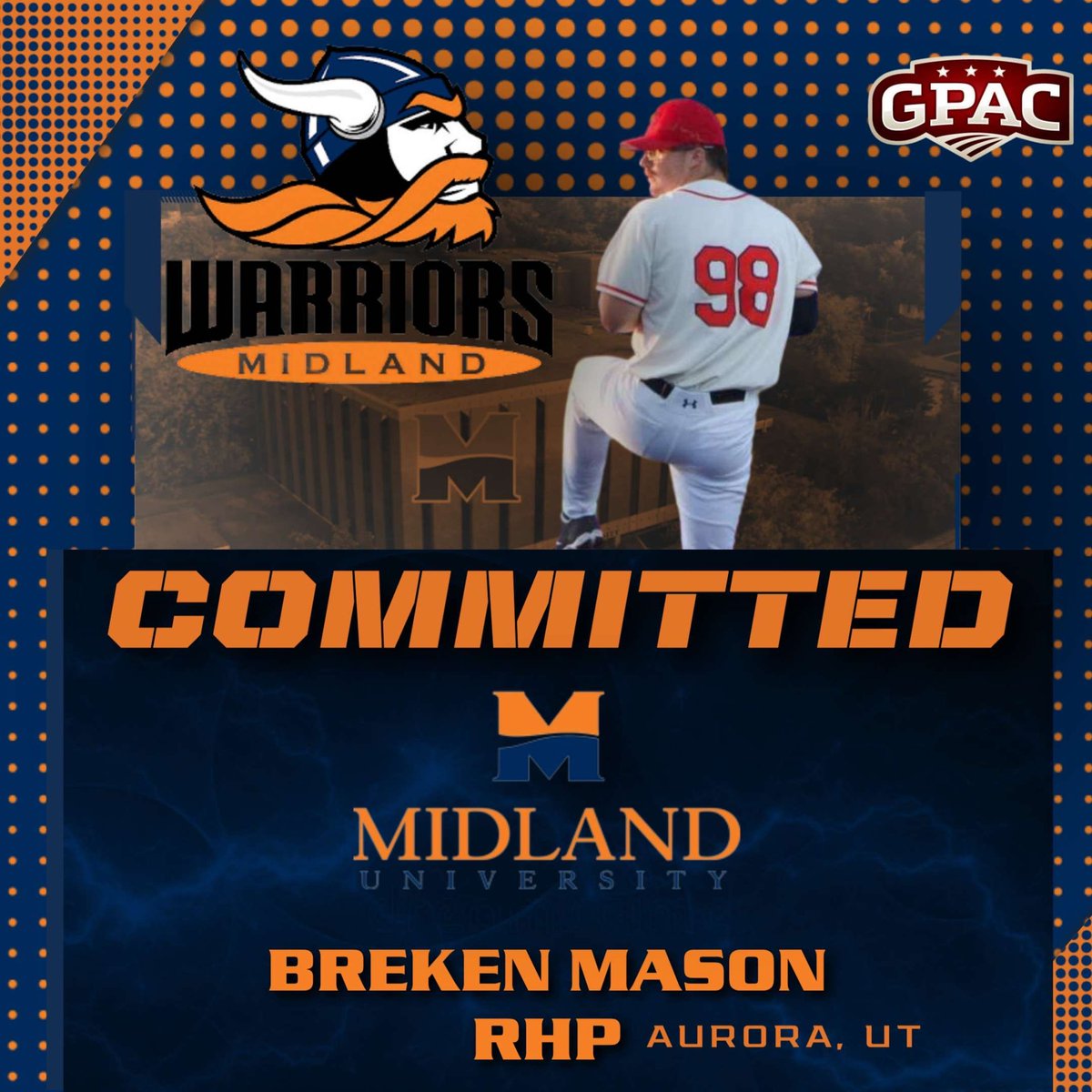 Just committed a few days ago and wanted to thank everyone who’s helped me down the road. Very thankful that I’ve been given this opportunity by <a href="/MidlandU_BSB/">Midland Baseball</a>
