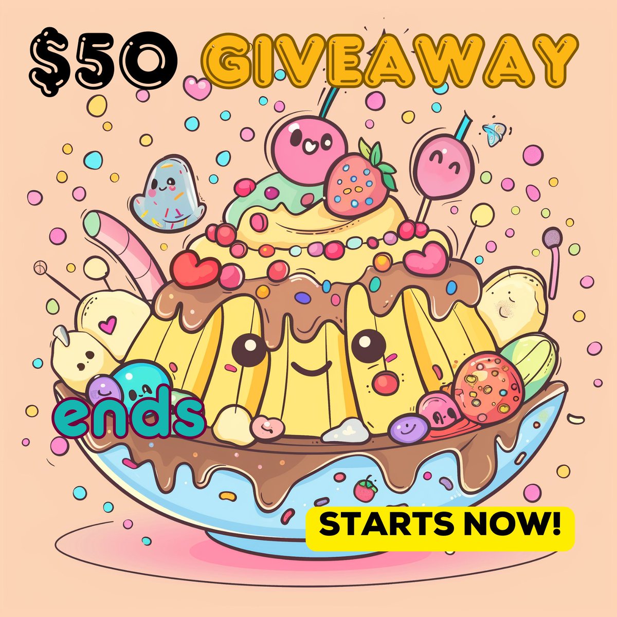 🎉 New Giveaway Alert! 🎁 We’re excited to announce our theme: "Ultimate Dessert Toppings!" 🍓🍫✨

To enter:

1 - Comment on our pinned tweet with a pic of your favorite dessert toppings 🍨📸
2 - Follow us, Like, and RT the pinned tweet
3 - Tag at least 2 friends!

$50 up for