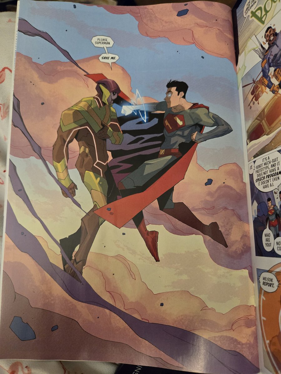 Superaustin152's tweet image. I&apos;m thinking this is meant to be the Amazo Andriod.
Was trying to think of a #Superman character, but they have used none Superman stuff before, and he copies powers and is a robot so that makes the most sense.

#MyAdventuresWithSuperman 
#DC