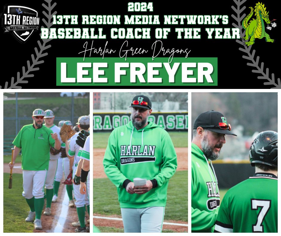 HISDSuperDragon's tweet photo. ⚾️ Congratulations to Coach Lee Freyer for being named the 13th Region Media Network's baseball coach of the year! Go Big Green! #familyofdragons 🐉 https://t.co/xCVAXffzls