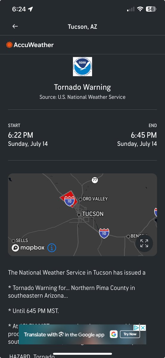 Pretty sure this is the first time I’ve gotten one of these. Be safe out there!
