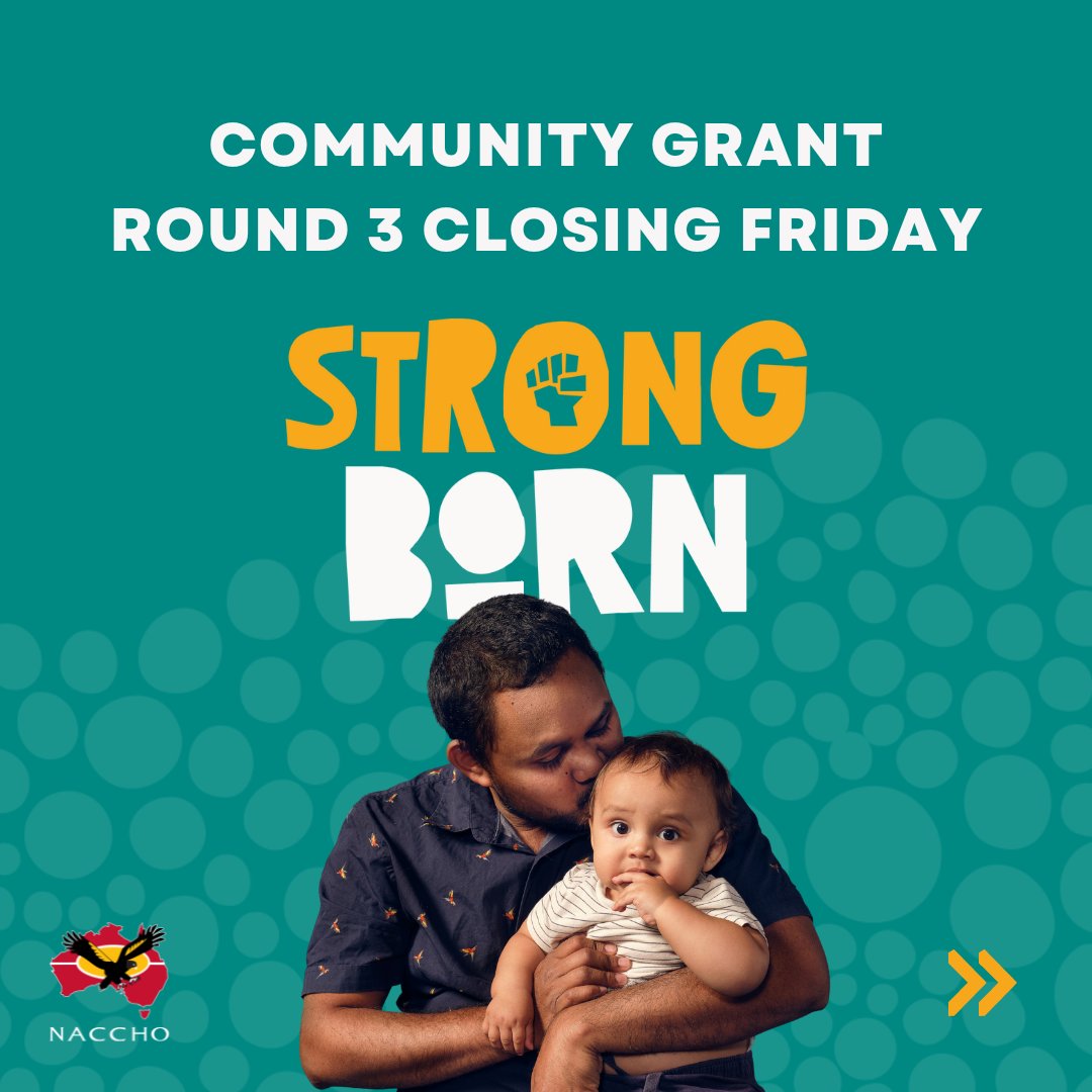 NACCHOAustralia's tweet photo. FASD Strong Born Campaign grant applications close THIS FRIDAY 19 JULY!

Apply here: https://t.co/WvYsHiXNio 

#StrongBorn #FASD #CommunityGrant #NACCHO #FASDGrant #OurHealthInOurHands https://t.co/f7SbAagZZw