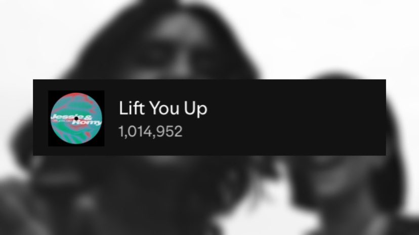 📈 | ‘Lift You Up’ reached 1M streams on Spotify!