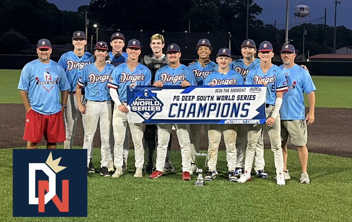dingernationbb's tweet photo. Congratulations to our 18u Team for Winning the 18u Perfect Game Deep South World Series #pgtourneychamps #dingernation⚾️ https://t.co/DkobvF00yq
