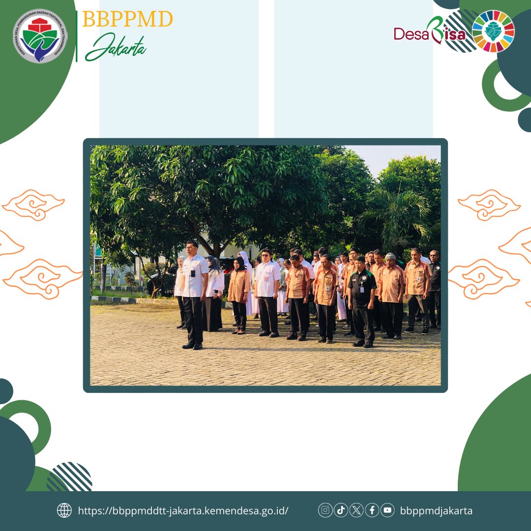bbppmdjakarta's tweet photo. Hi #sobatdesa , pagi ini BBPPMD Jakarta melaksanakan kegiatan apel pagi yang dihadiri oleh pejabat dan pegawai di lingkungan BBPPMD Jakarta. 

Apel pagi kali ini dipimpin oleh kasubbag umum Bapak Zainuddin, SE, MM. Dalam amanatnya beliau menyampaikan beberapa hal yakni : https://t.co/8kjQ5Of2zS
