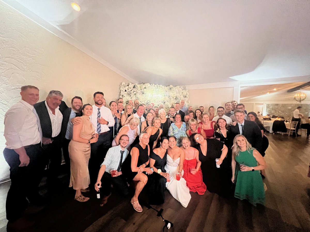 CoachFlan's tweet photo. Great memories made, great time with family and friends and more wonderful moments to be made. Congratulations to the new Mr. and Mrs. Flannery!! @Sean_Flan10 @JaniceMarinaro https://t.co/NJ9Zc4nYyb
