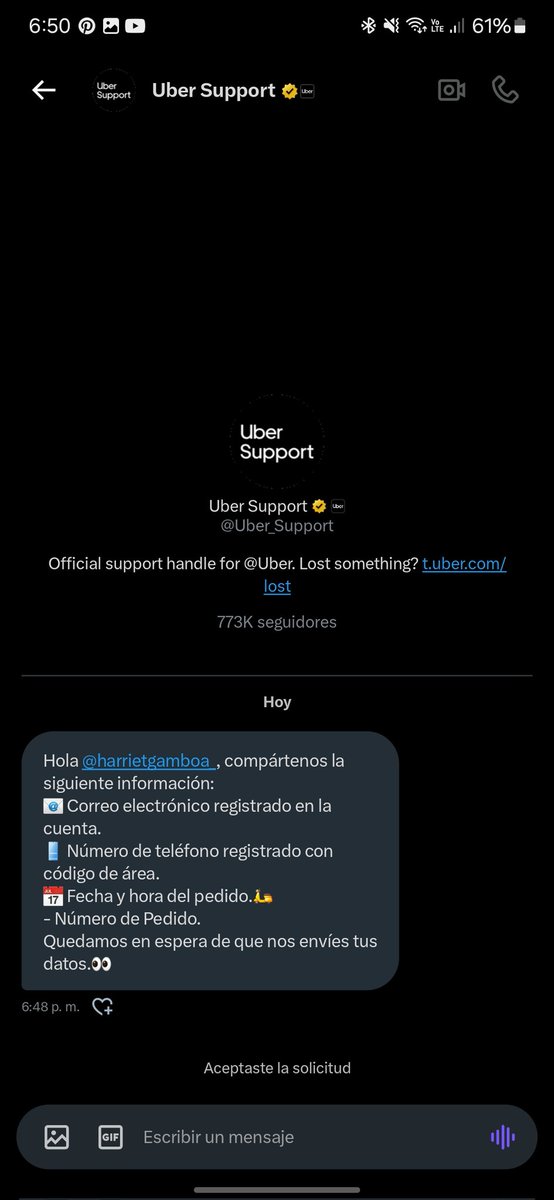 harrietgamboa_'s tweet photo. Adivinen quien sigue fingiendo que iba a resolver @UberEats https://t.co/1qnpfCalGz