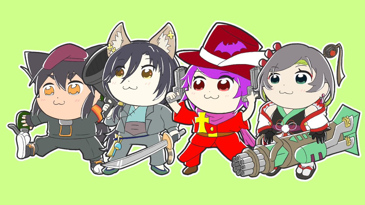 Kuuhaku_Vampire's tweet photo. この間コラボした『L4D2』のサムネイルに使おうとしていたイラストです✨
コラボ当日までに間に合わなかったので使いませんでしたが、完成したのであげておく🤗
また遊びましょうね〜♪

#クレハの手形帳
#花猫美術部
#狗山の絵馬 https://t.co/20qq9T0j1E