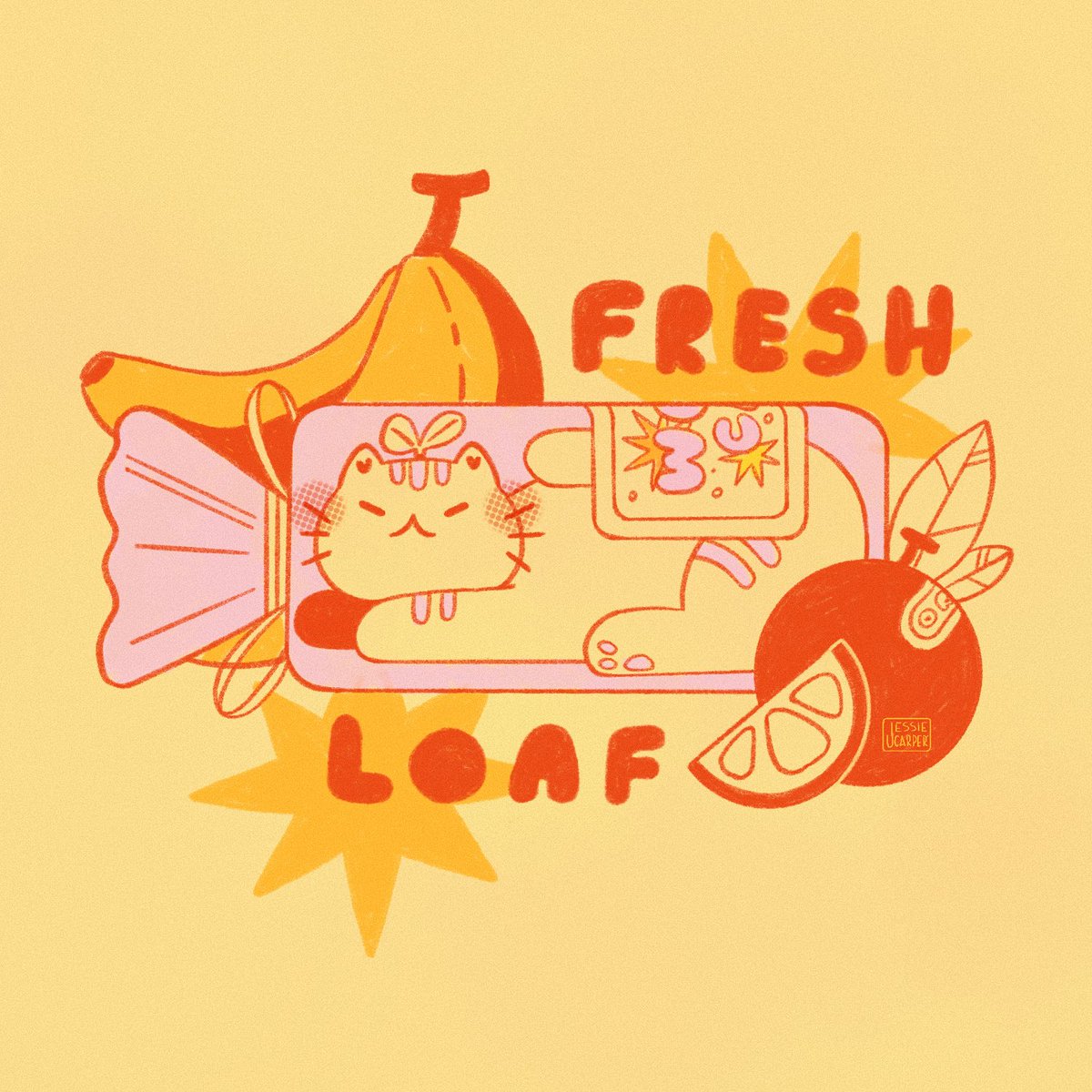 thejessiecarper's tweet photo. Just loafing around ✨🍞🐈✨ https://t.co/Y5tokgqdaW