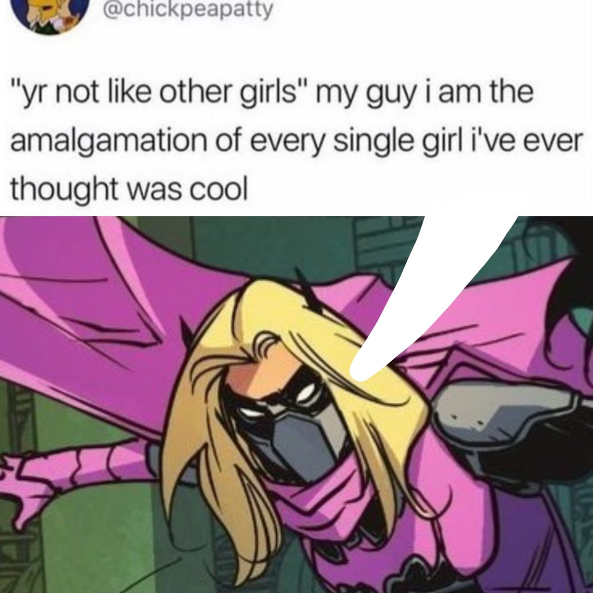 AspiringCi77300's tweet image. Made this #dccomics #StephanieBrown #theSpoiler #Batgirl  #batgirls #memes #girlsgirl #batfam #batkids