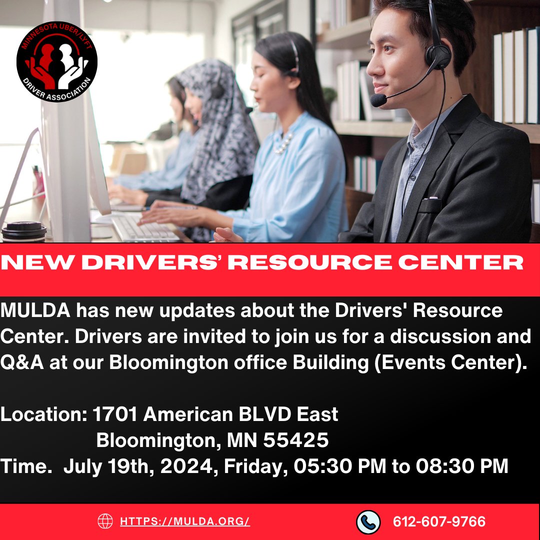 TheMulda's tweet image. MULDA has new updates about the Drivers&apos; Resource Center! Drivers, join us for a discussion and Q&amp;amp;A at our Bloomington office. #MULDA #DriverUpdates #Bloomington