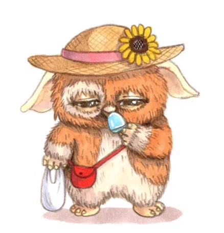 買い物ついでにソーダアイスを買った ファービーギズモちゃん  #ギズモ #ファービー #イラスト