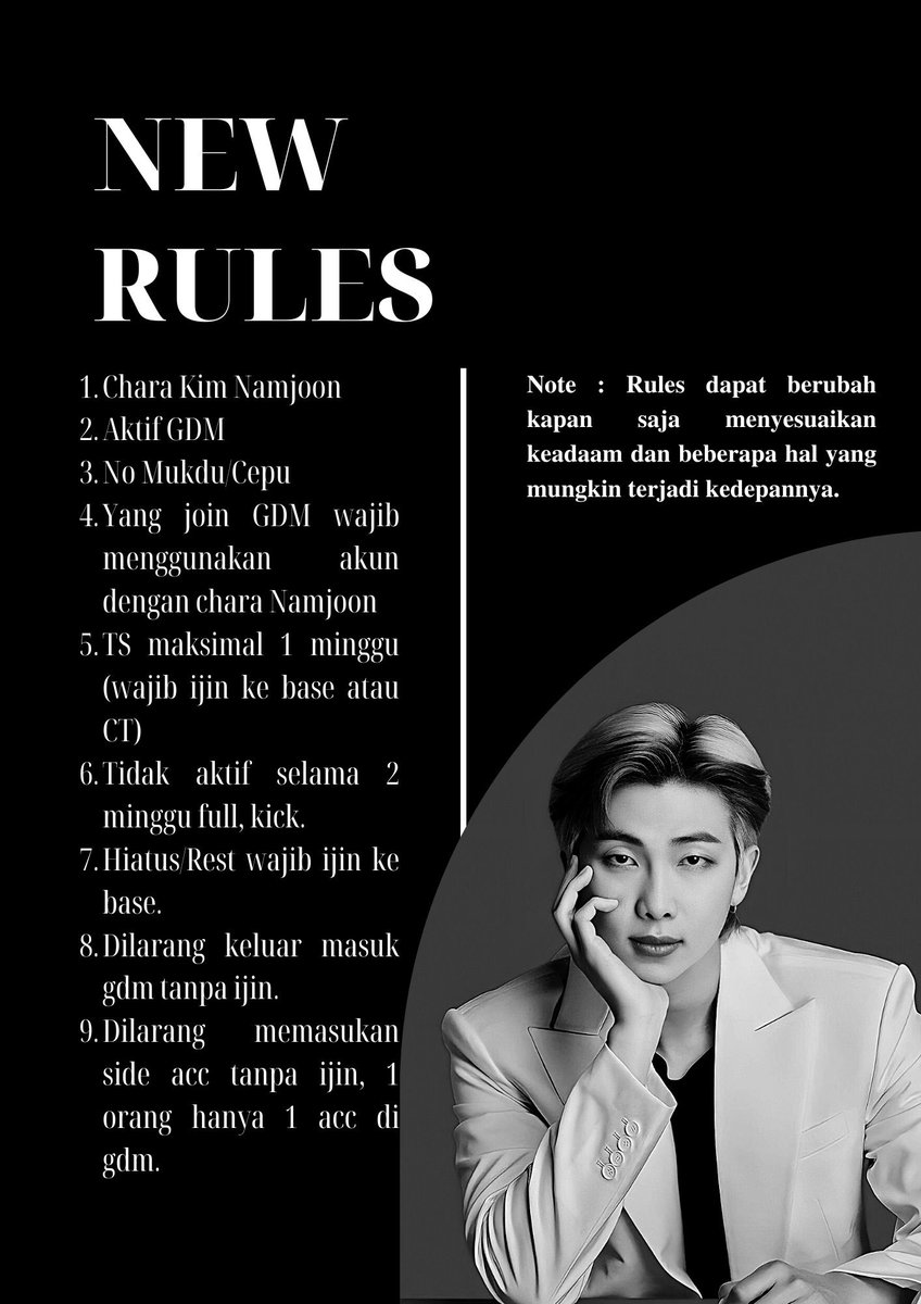 ㅤ
 Hello 𝐖𝐞 𝐚𝐫𝐞 𝐁𝐀𝐂𝐊!

ㅤㅤ   A special group of RM characters to increase solidarity among characters, we present 
𝐑 𝐌  𝐏 𝐀 𝐃 𝐀 𝐍 𝐆

1. RM's Character
2. Read the Rules
3. Rep Name+Username 
4. Tag 3 your Mutual RM's Character
5. RT Pinned + This Tweet
ㅤ