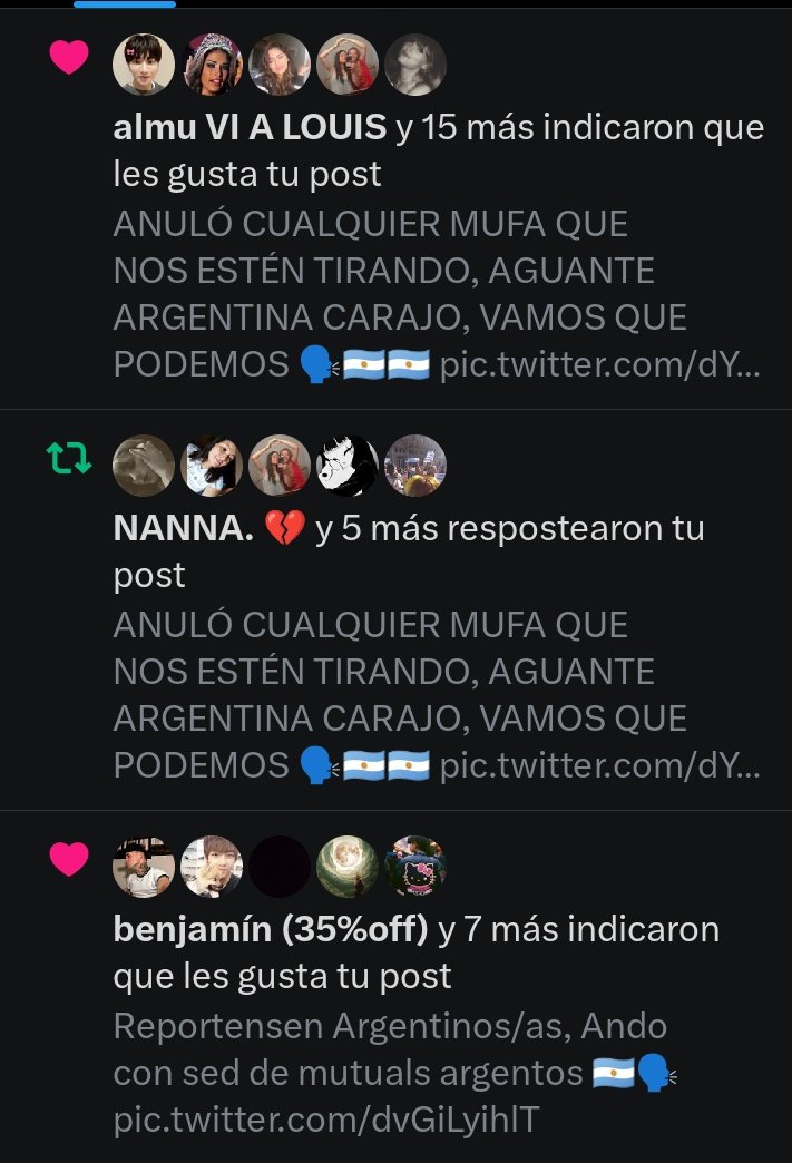 Kyolyyn's tweet photo. Las notificaciones más hermosas que ví 🗣️💕🇦🇷 https://t.co/nl0hu6I8Pt