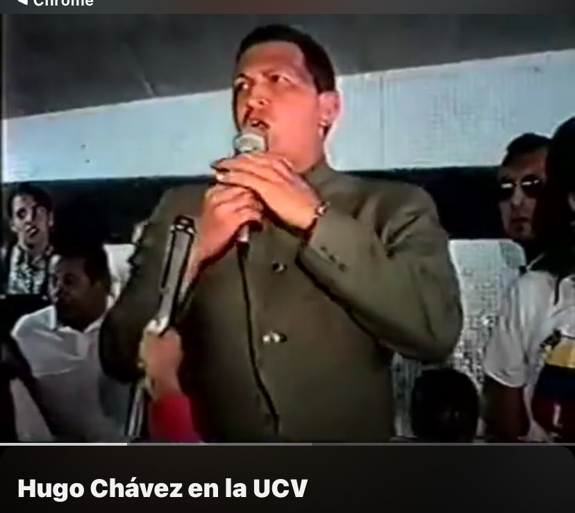 mahebo's tweet photo. Para quienes se horrorizan del acto programado por los jóvenes en la UCV hoy, se les recuerda que hasta a chávez se le permitió hacer proselitismo allí. Dejen la necedad por no decir la estupidez. https://t.co/rADZZvna7w