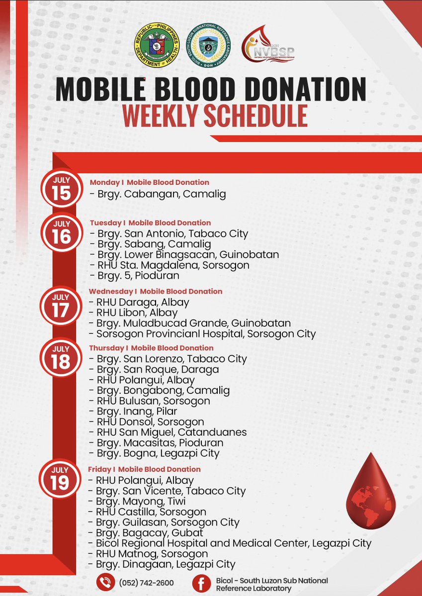 dohbicol's tweet photo. We encourage everyone to join the altruistic cause of voluntary blood donation. You may PM our Donor Recruitment Officer, Ms. Nicole Anne Bejo for inquiries and blood donation concerns.

#DugongOragon
#DugtongBuhay

https://t.co/20CMdtTVfK https://t.co/HsELxLVBRT
