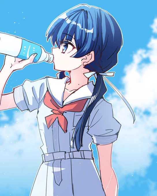村野と汗 #蓮ノ空美術部