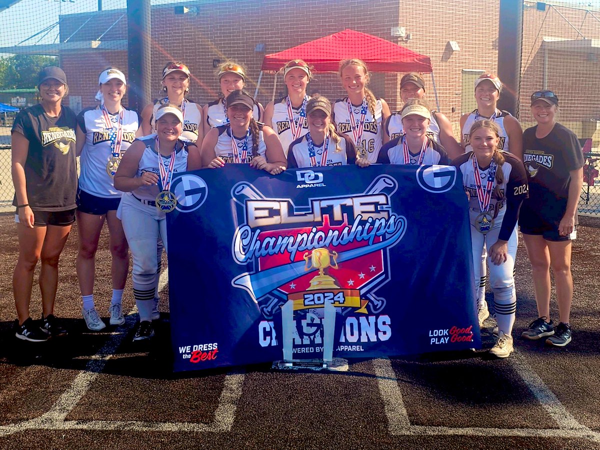South Dakota Renegades 18u McDougall (@south_04) on Twitter photo 🏆1st Place at the <a href="/TopGunEvents/">Top Gun Events</a> Elite Championships. 8-0 on the weekend.
We’re not done in KC! World Fastpitch Championships start Monday, 10 a.m. #LGR 🏆1st Place at the <a href="/TopGunEvents/">Top Gun Events</a> Elite Championships. 8-0 on the weekend.
We’re not done in KC! World Fastpitch Championships start Monday, 10 a.m. #LGR
