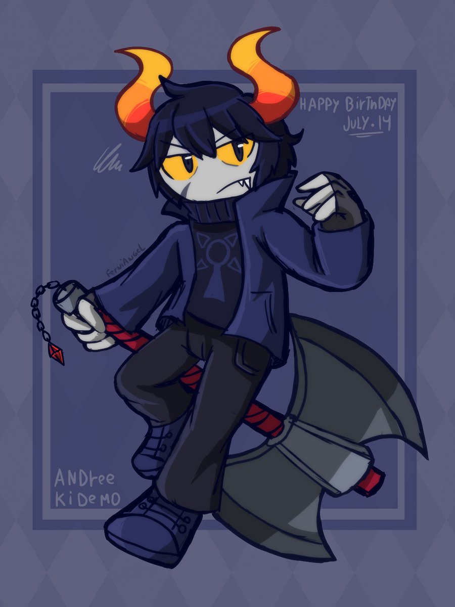 FerniAngel's tweet photo. Dibujito del día porque el troll grumpy indigo esta de cumple hoy 🪓💢
#Homestuck #Cheatstuck #fantroll #HomestuckFangame https://t.co/EGuAp1Waom