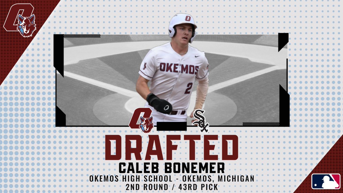 Congrats to Okemos Wolves Class of ‘24 <a href="/CalebBonemer/">Caleb Bonemer</a> who becomes the highest MLB draft pick from Greater Lansing, chosen by <a href="/whitesox/">Chicago White Sox</a> in the 2nd round with the 43rd pick!

#GoWolves #WhiteSox