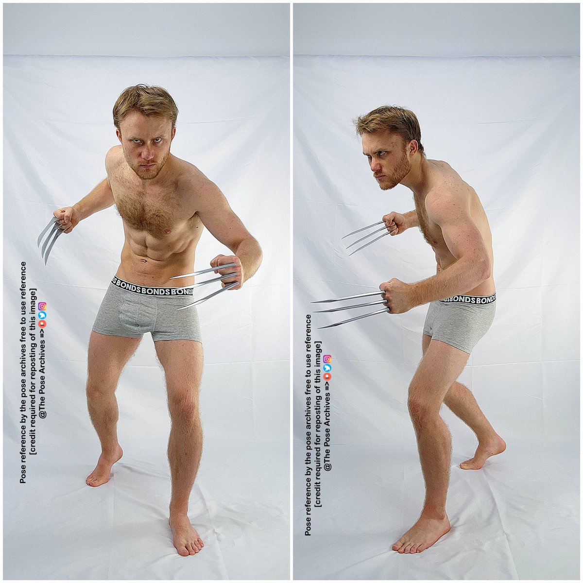 theposearchives's tweet image. New poses!✏️ 
Claws/standing/weapon