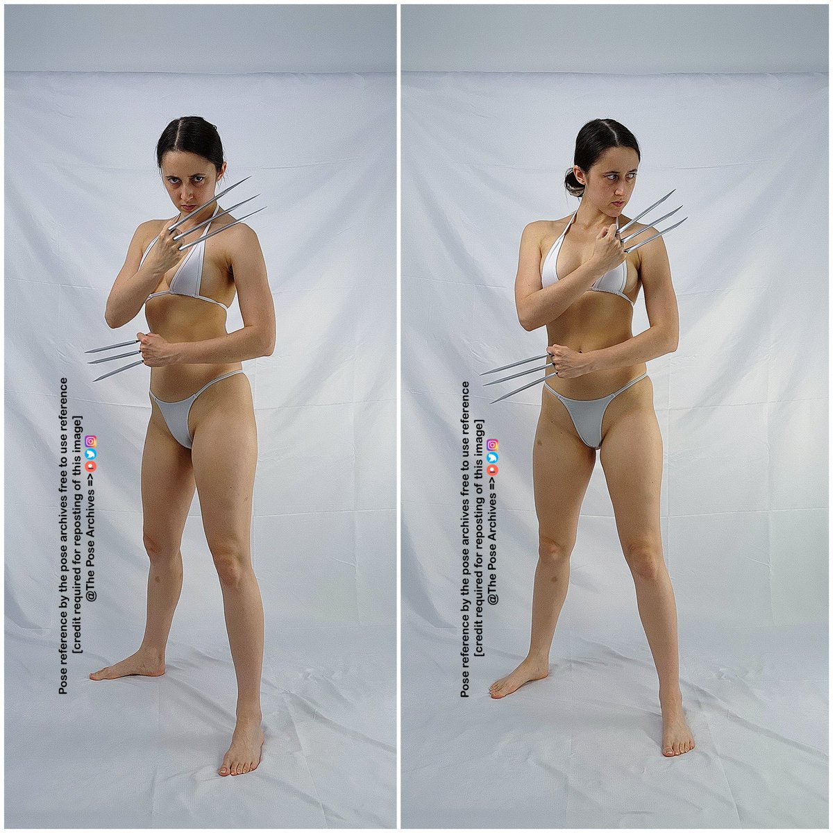 theposearchives's tweet image. New poses!✏️ 
Claws/standing/weapon