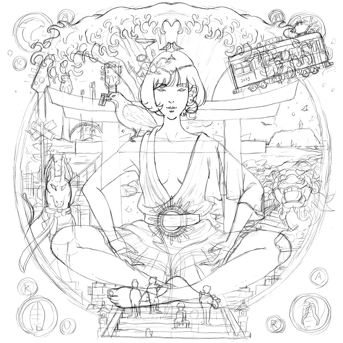 『サーフ ブンガク カマクラ 完全版』ジャケットメイキング(7/22刊行「イラストノート/中村佑介特集号」にも解説と共にたくさん載せてます👀)https://t.co/yhlkjWEKg6 