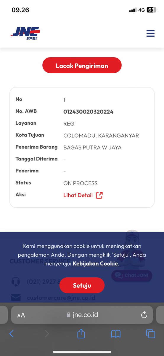 Bagas_Pewe's tweet photo. @JNE_ID Paket pengiriman YES kenapa bisa berubah jadi REG, giman ceritanya ??? https://t.co/8kVLveVIX8