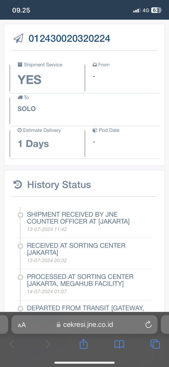 Bagas_Pewe's tweet photo. @JNE_ID Paket pengiriman YES kenapa bisa berubah jadi REG, giman ceritanya ??? https://t.co/8kVLveVIX8