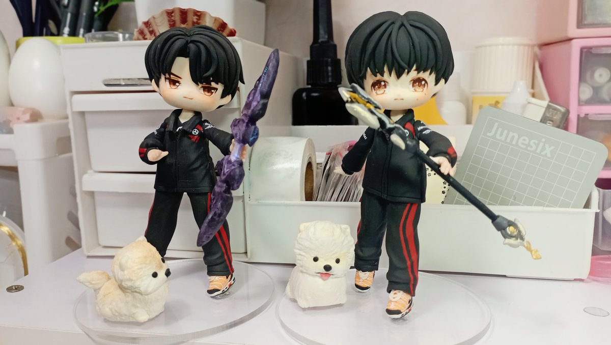 whaleclay0_0's tweet photo. Commission clay for Hải Ínn 
Keria x Gumayusi 
#Keria #Gumayusi #T1 #clayart #clayfigure #clayanime #handmadegift #handmade #DIY #viral #claydolls https://t.co/WXw7kwkbG1