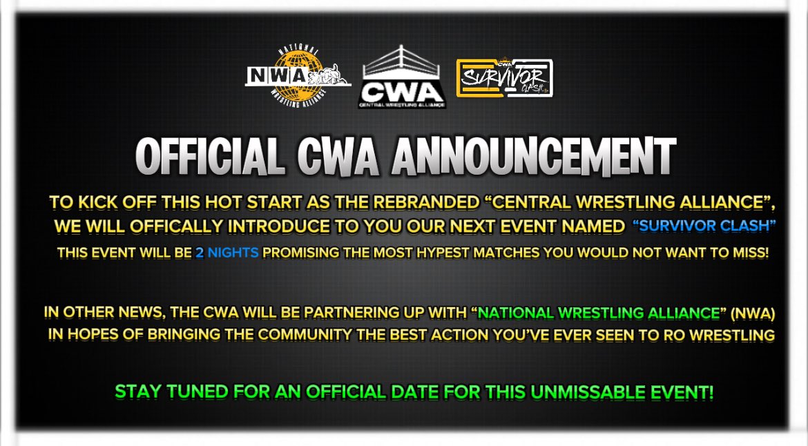 Central Wrestling Alliance (@mediacwa) on Twitter photo 