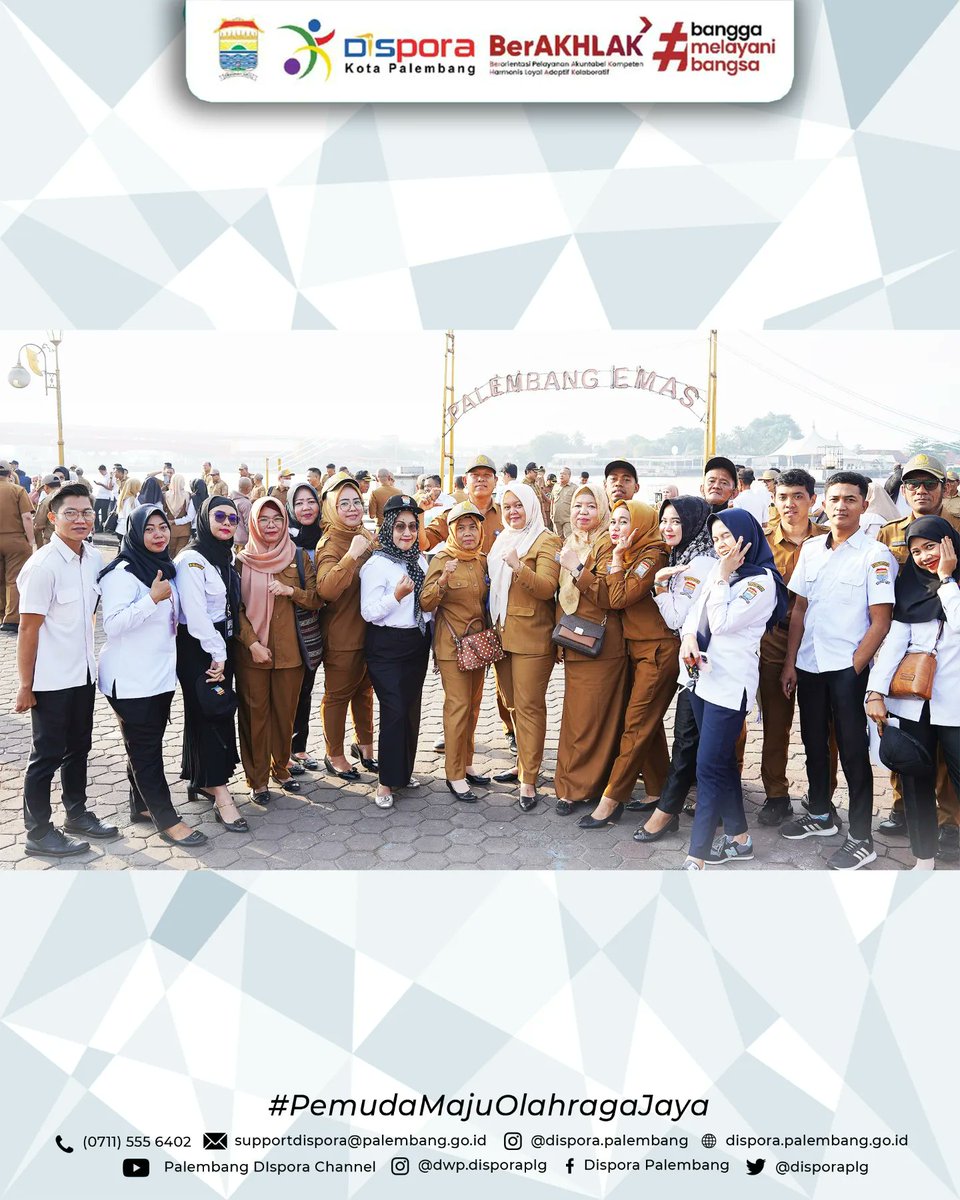 Apel Gabungan OPD Pemerintah Kota Palembang.

15 Juli 2024 | Plaza Benteng Kuto Besak 

#DisporaKotaPalembang
#PemudaMajuOlahragaJaya