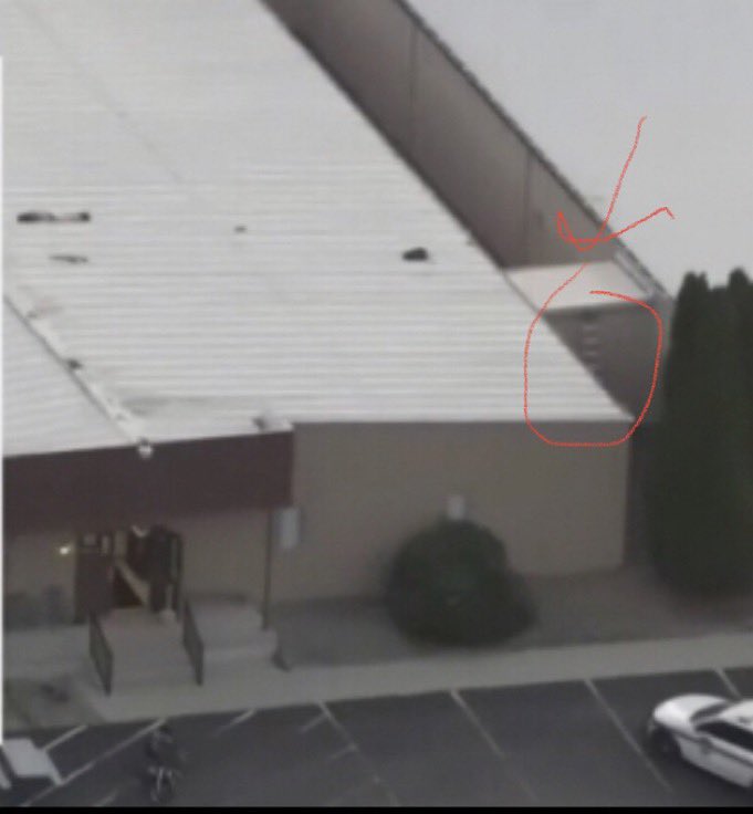 MJTruthUltra's tweet photo. Million dollar question….

Did the shooter bring the ladder or was it left there by the building owner(s)….?

If he brought the ladder, nobody noticed? That’s a big ladder. 

If he didn’t bring the ladder, who left it out? 

The name of business of this building is American Glass Research…