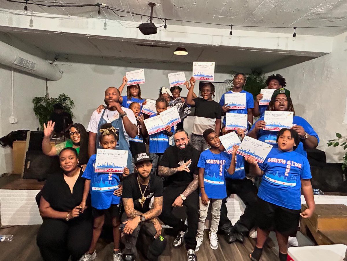 SixP_'s tweet photo. Some people talk to talk , some people walk to walk …. Me and @akhonest_ , we just do. The Voice of the unheard and Real life Mentors and Big Bothers ! I wouldn’t pick no one else to be able to go down this journey with and make a difference. Shout out to  #southsidesoul music program for an amazing showcase and keeping these kids out the streets.  They got 7 year olds producing and making beats for their uplifting songs.  Today was a great event #KryptoPioneers Shout out @YouMakinMeCrzy @mikashi that made their donations toward the Kids music program this year. We all made sure they had EVERYTHING they need it for this year. I will post the pics and vids when I get them. If Anyone like what they are doing and want to do anything towards NEXT YEAR program in Atlanta just let me know.  Thank you to the 2 people in web 3 that showed up in ATL  @DeeHouseMF @the_alpha_dgn I got love for yall.  Thank you @TheeHustleHouse for some of the shirts and hats for the kids. @akhonest_ I appreciate you bro and you know how we rock. All the utility and ROI I need is seein the smiles on the kids faces and also the questions and conversations with them.  We locked in 🤞🏽I don’t care if the market up or down we gonna show up for the kids that a lot of people don’t care about because they can’t relate.  WE CARE !