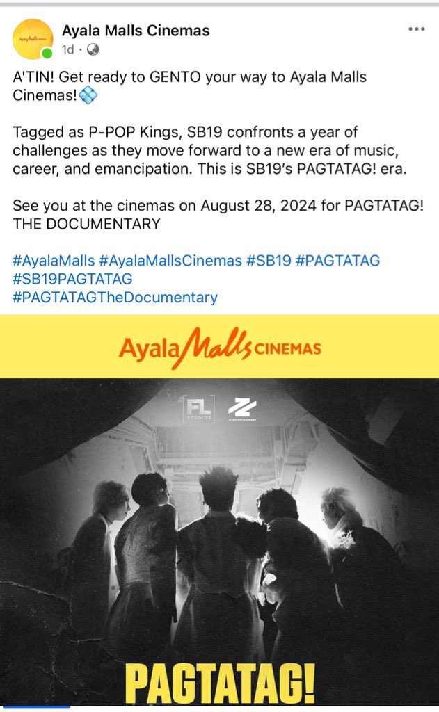 evotista's tweet photo. Pili na lang kayo saan manonood ha… ang goal BOX OFFICE HIT need umabot ng 450M-1.2B na kita para at least pasok sa top 10 sa Box Office Hit Top Grossing Film at #1 sa Pinoy Docu-Movie. Kaya ng ATIN yan.

@SB19Official #SB19 https://t.co/2FyzFu6uvm