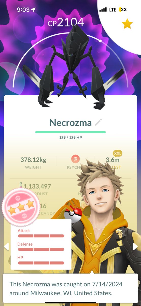C_Knowledge_414's tweet photo. @ItsFleeceKing 36 raids and I got two hundos and two shinies. First hundo was XXL and on 2nd raid. I never get this lucky! I have done so many ultra beasts and I’ve never gotten a single shiny of any of them sadly. This makes up for the disappointment yesterday for sure! https://t.co/TdGQnviWyh