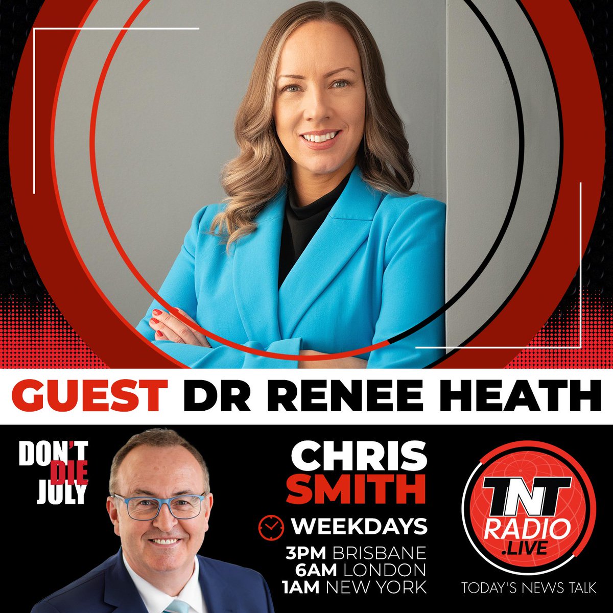 chrissmithonair's tweet photo. Coming up @ReneeHeathMP on #AssassinationAttempt #MelaniaTrump letter to America; #Setka resignation; #Rupertmurdoch on #NetZero @tntradiolive https://t.co/X0kboCgDRa